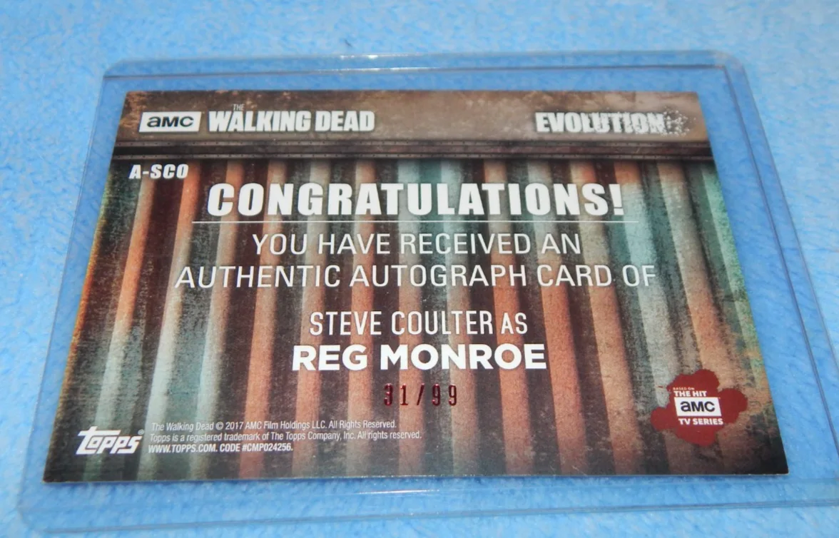 Steve Coulter — 2017 Topps Walking Dead Evolution Steve Coulter Autograph as Reg Monroe A-SCO, image 2