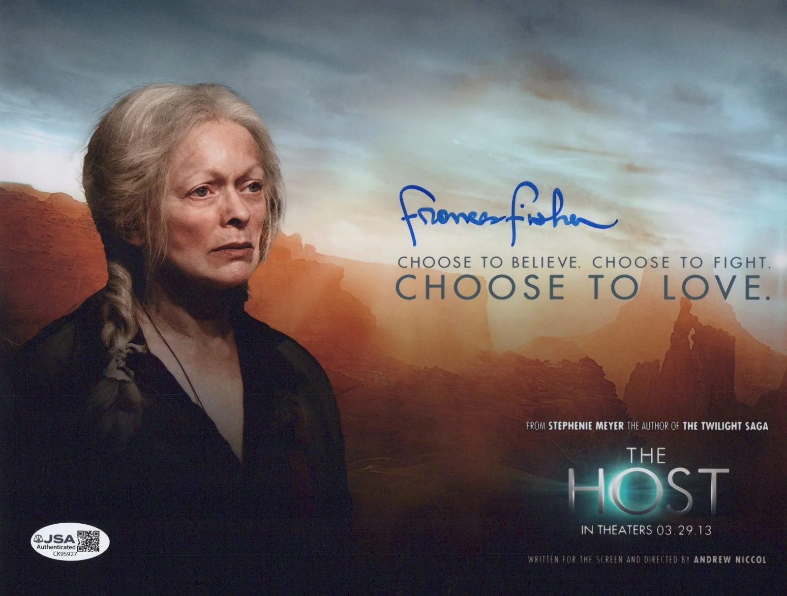 FRANCES FISHER — FRANCES FISHER Signed THE HOST 8x10 Photo MAGGIE STRYDER Autograph JSA COA CERT