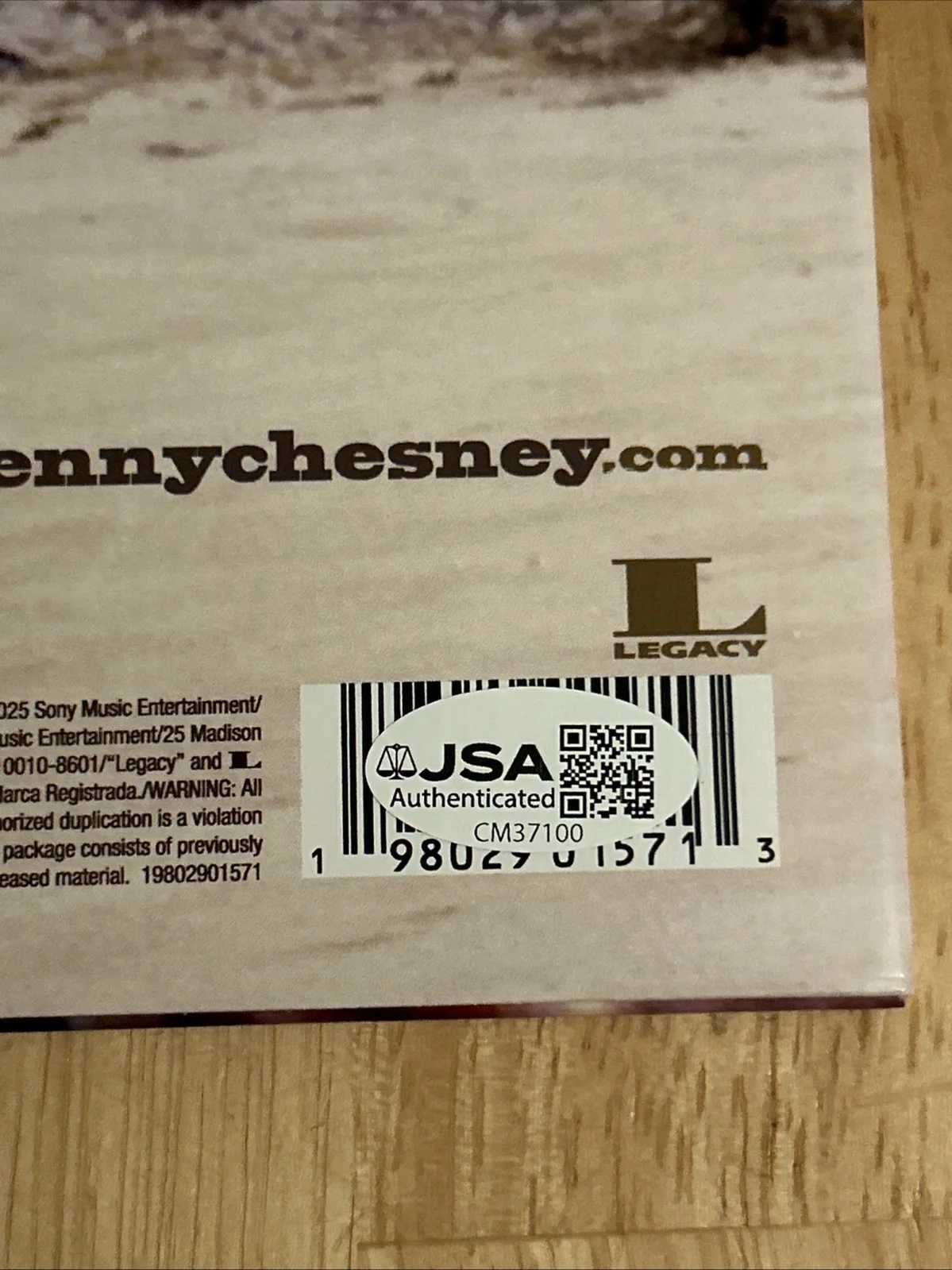 Kenny Chesney Autographed The Road And The Radio Album Vinyl JSA Certified, изображение 4