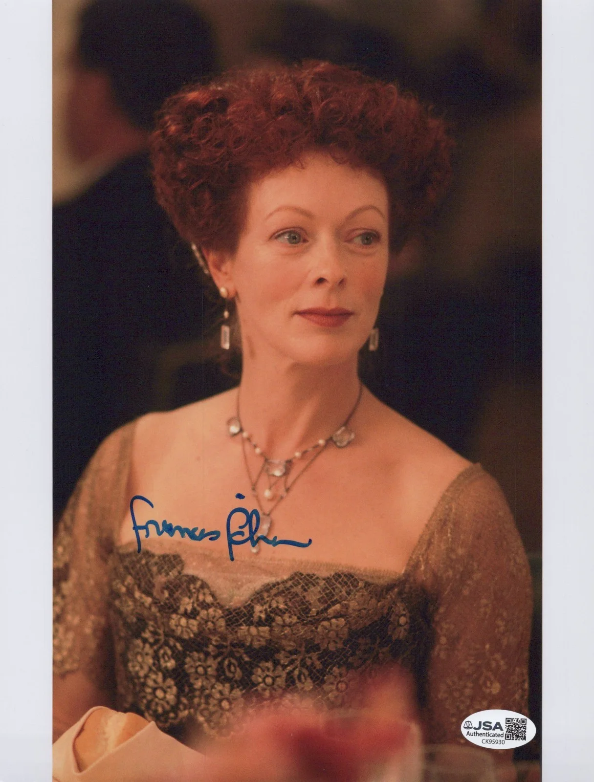 FRANCES FISHER — FRANCES FISHER Signed TITANIC 8x10 Photo RUTH De WITT Autograph JSA COA CERT