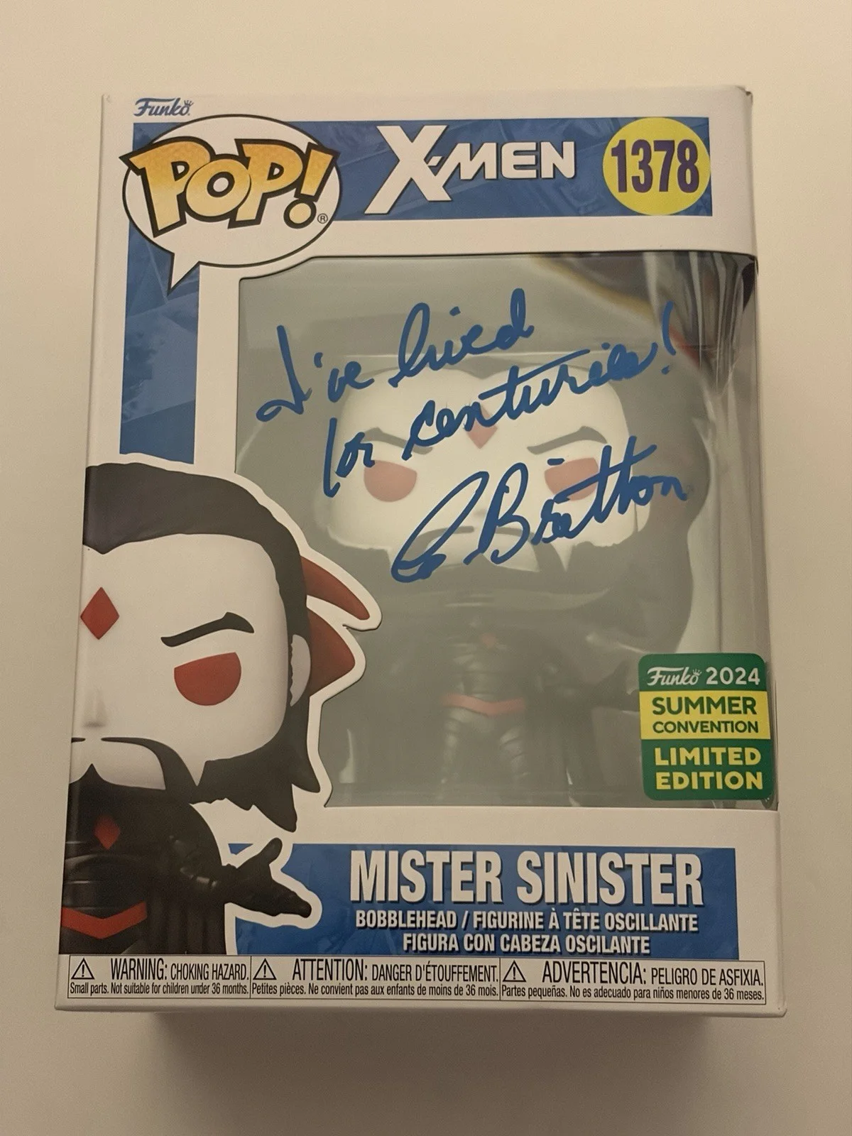 Chris Britton — Mister Sinister Chris Britton Autographed Signed Quoted Funko Pop #1378 X-Men SS