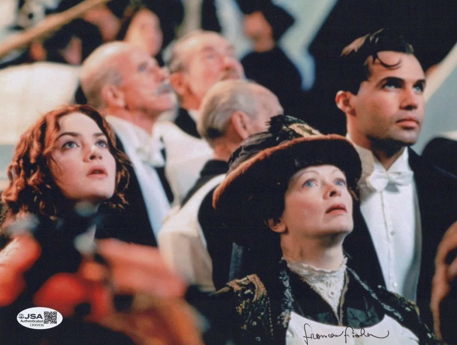 FRANCES FISHER — FRANCES FISHER Signed TITANIC 8x10 Photo RUTH De WITT Autograph JSA COA CERT