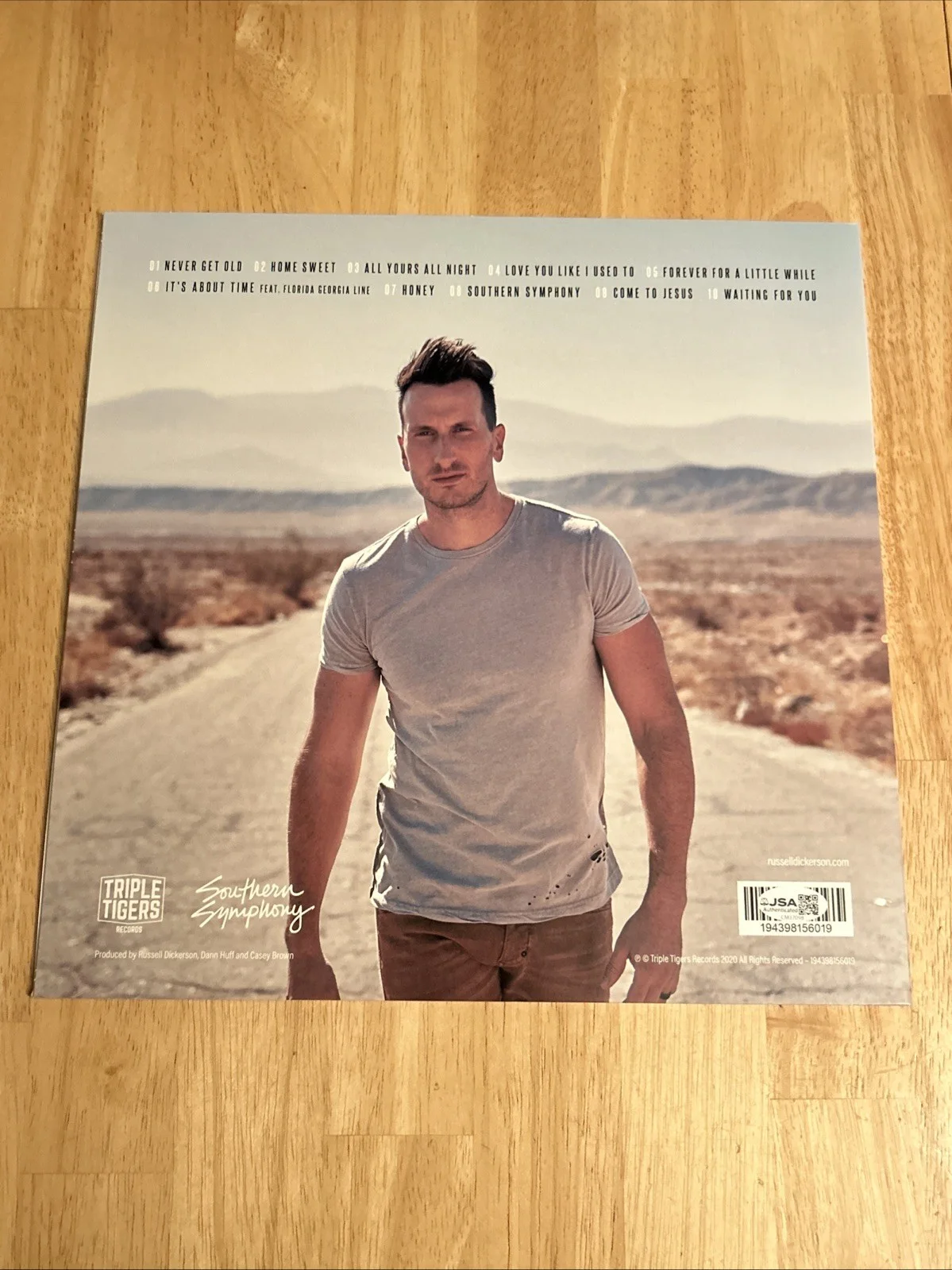 Russell Dickerson Autographed Southern Symphony Album Vinyl JSA Certified, image 3