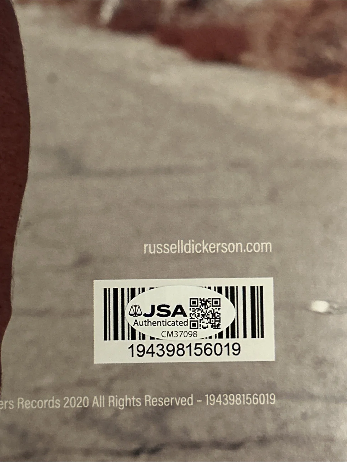 Russell Dickerson Autographed Southern Symphony Album Vinyl JSA Certified, image 4