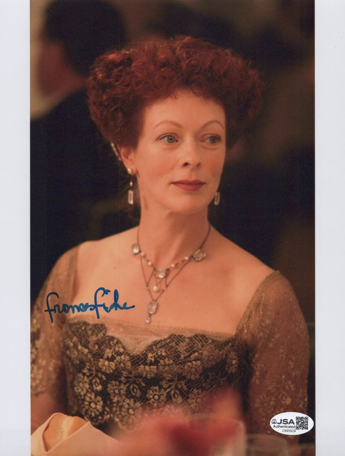 FRANCES FISHER — FRANCES FISHER Signed TITANIC 8x10 Photo RUTH De WITT Autograph JSA COA CERT