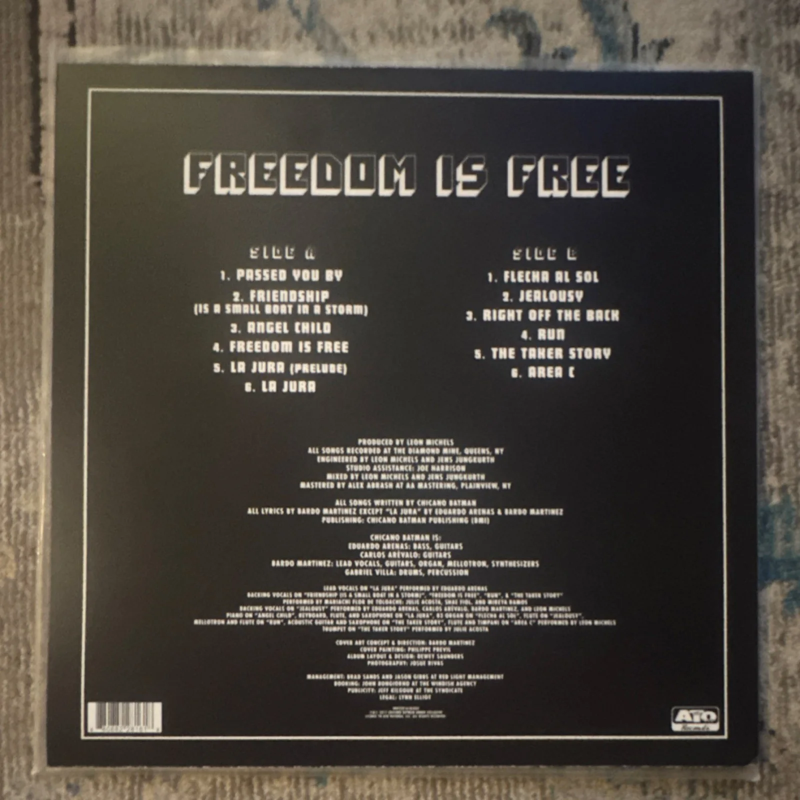 Chicano Batman Freedom Is Free Signed Red Vinyl Record Original, image 2