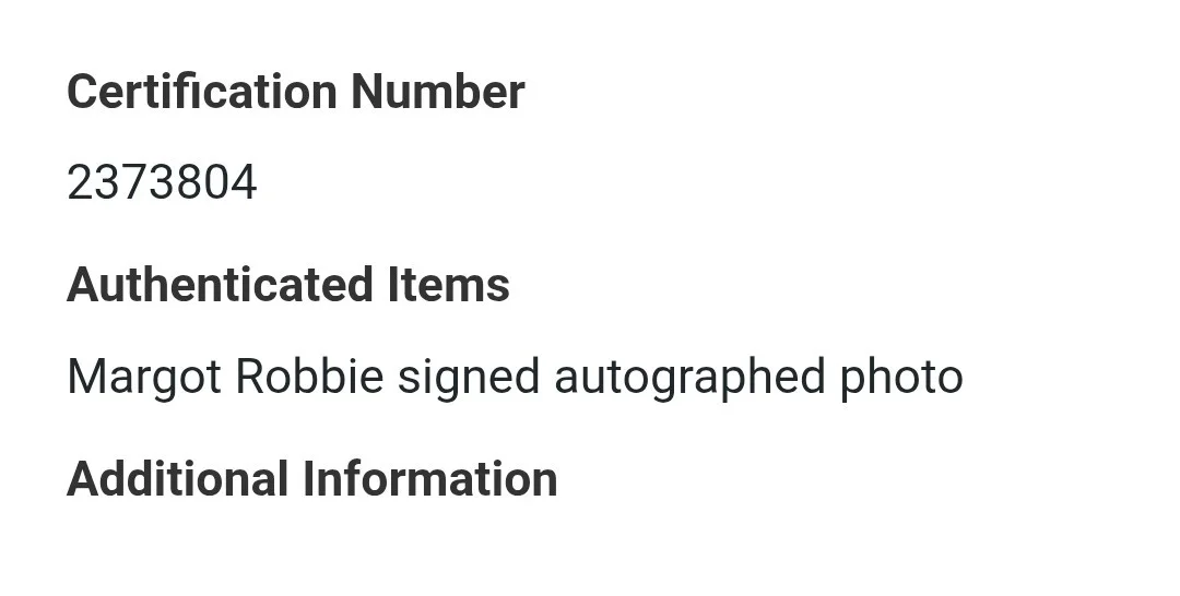 Margot Robbie — Margot Robbie Autographed Signed Sexy Barbie 8x10 Photo with AD COA/Hologram, изображение 4