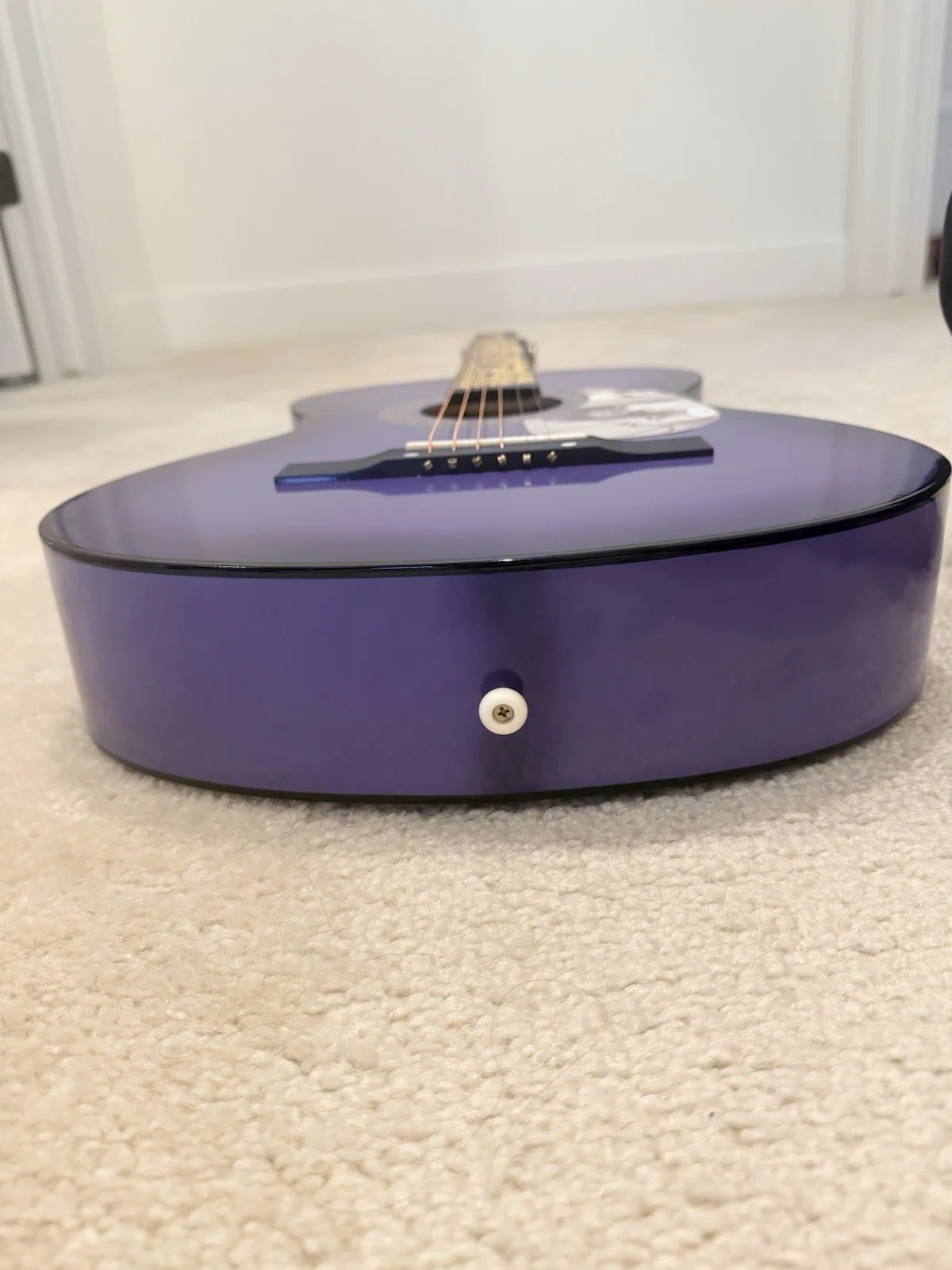 Taylor Swift Signed Autographed Purple Acoustic Guitar (JSA Hologram), image 3