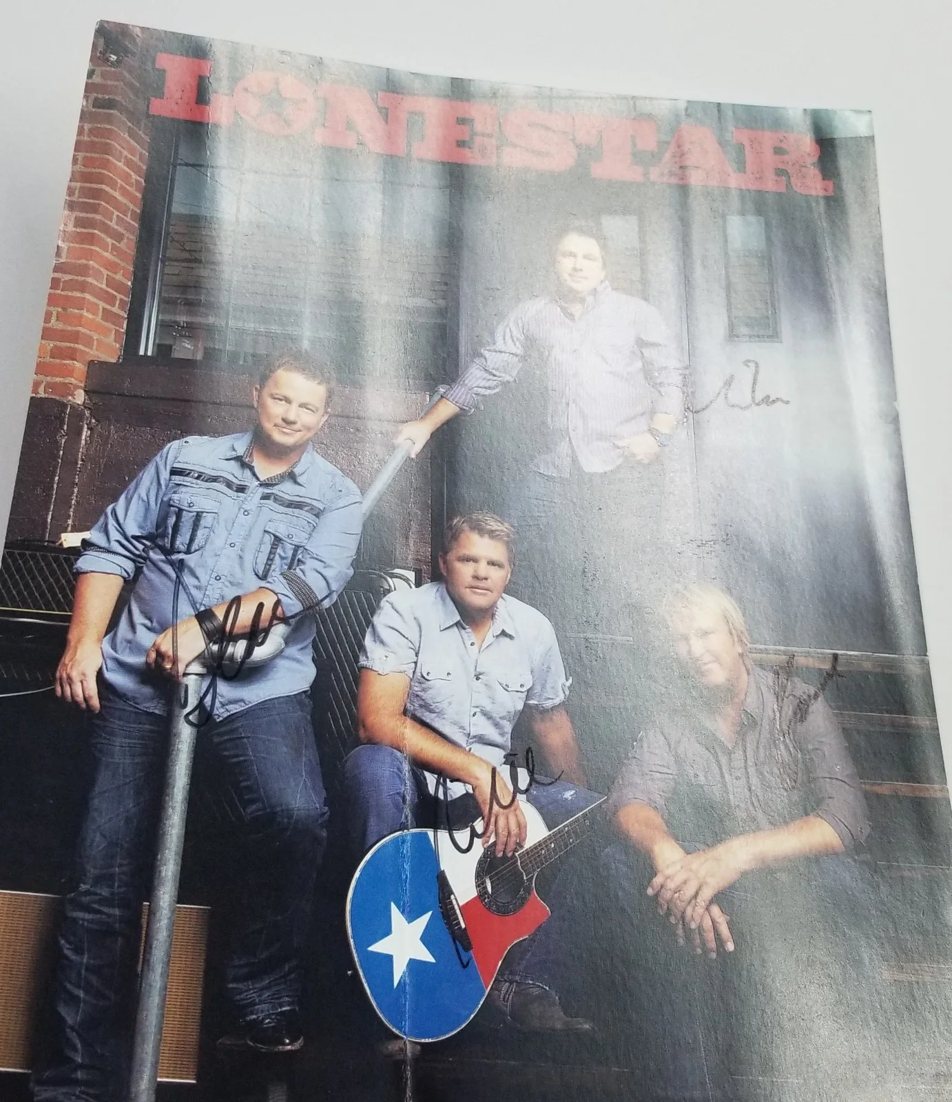 Lonestar full band REAL hand SIGNED 8x10" Promo Photo COA Autographed all 4, изображение 3