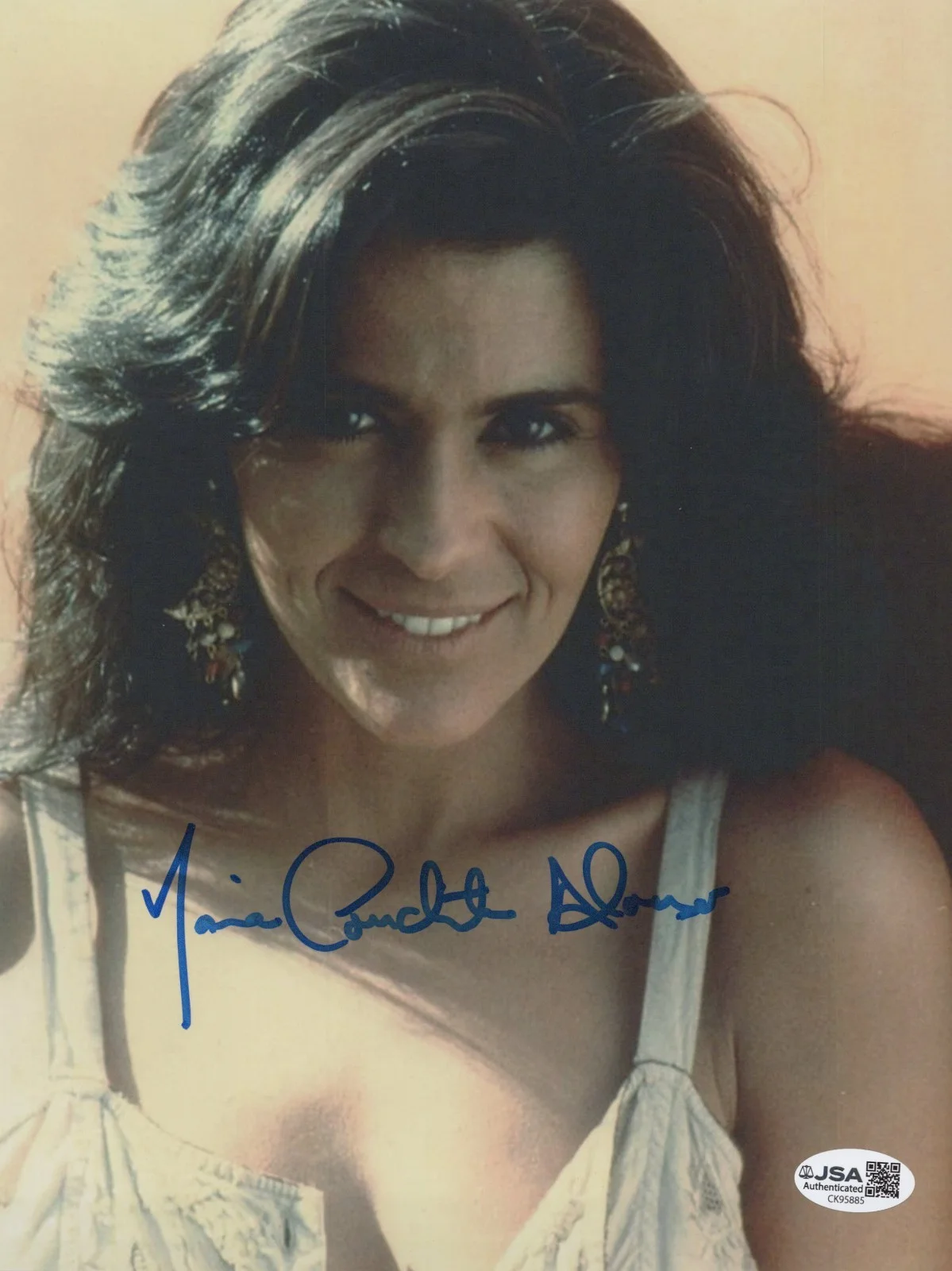 MARIA CONCHITA ALONSO — MARIA CONCHITA ALONSO Signed COLORS 8x10 Photo LOUISA Autograph JSA COA CERT