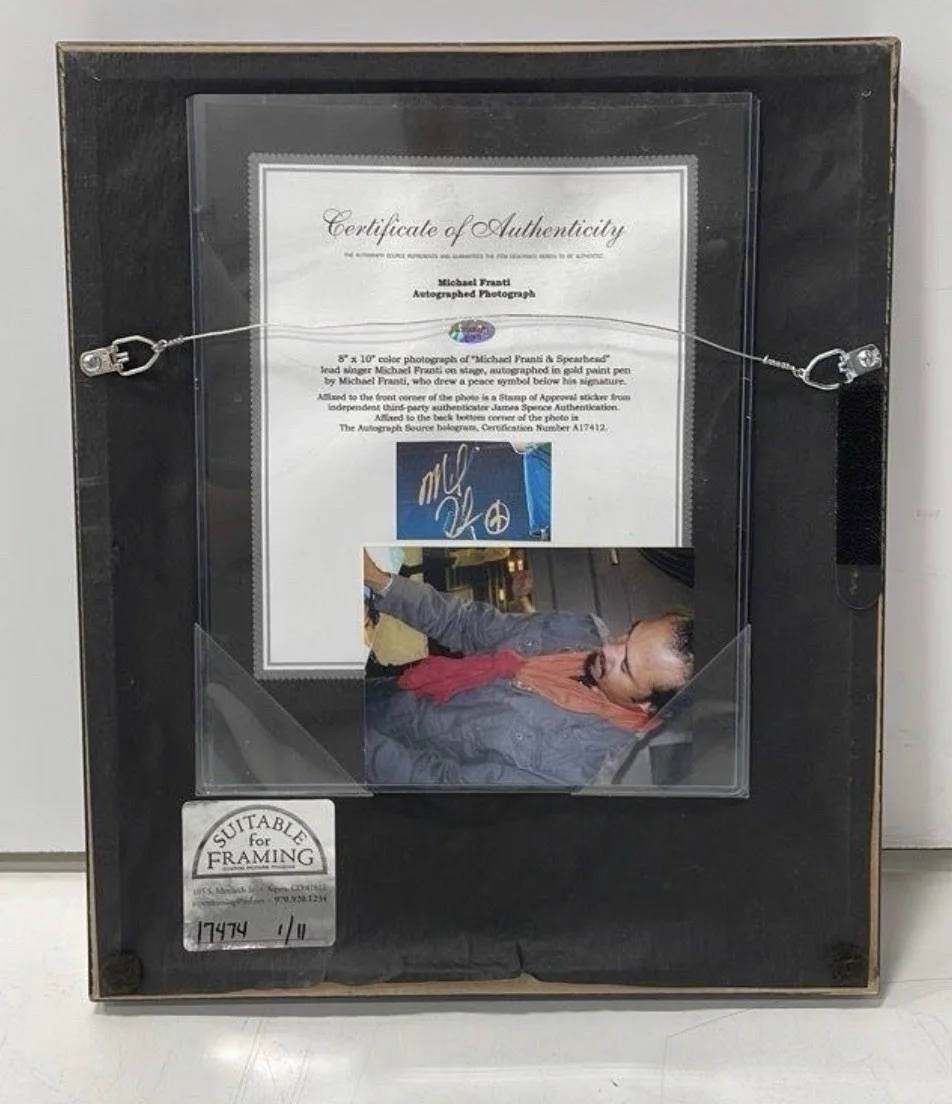 MICHAEL FRANTI Signed Framed 8x10 Photo Autographed Spearhead JSA COA Certified, изображение 5