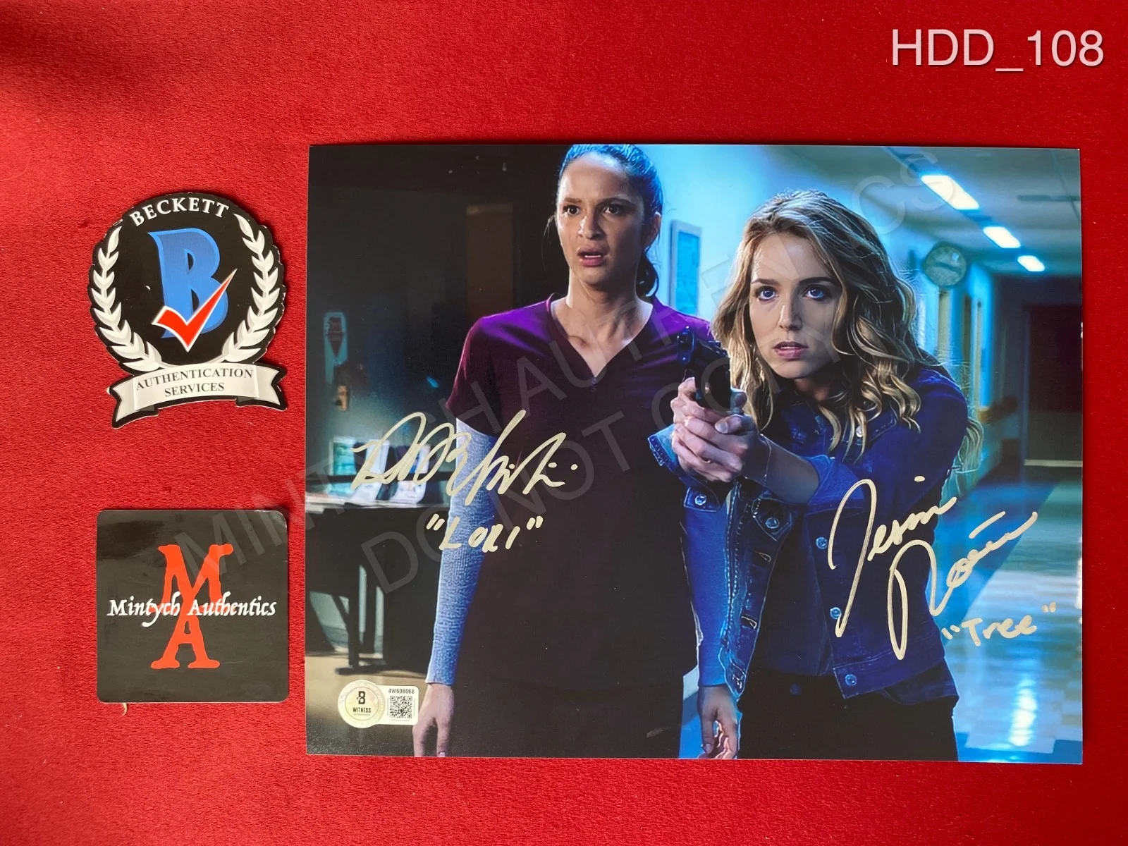 Jessica Rothe, Ruby Modine — Jessica Rothe Ruby Modine Happy Death Day dual signed 8x10 photo Beckett COA