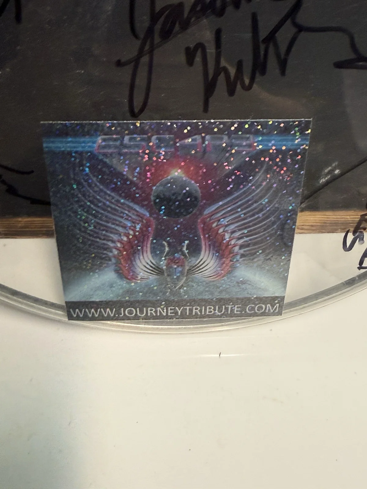 Journey Tribute Band Signed Drum Head From Stark Italian American Festival 2024, изображение 3