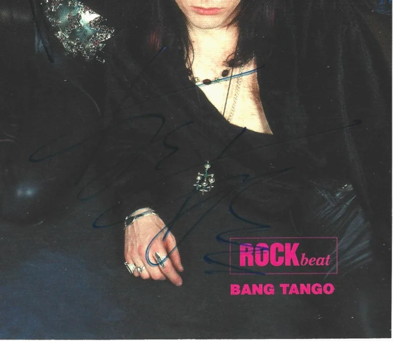 Bang Tango glam band fully hand SIGNED Mag Pinup Photo COA Autographed Leste +4, image 3