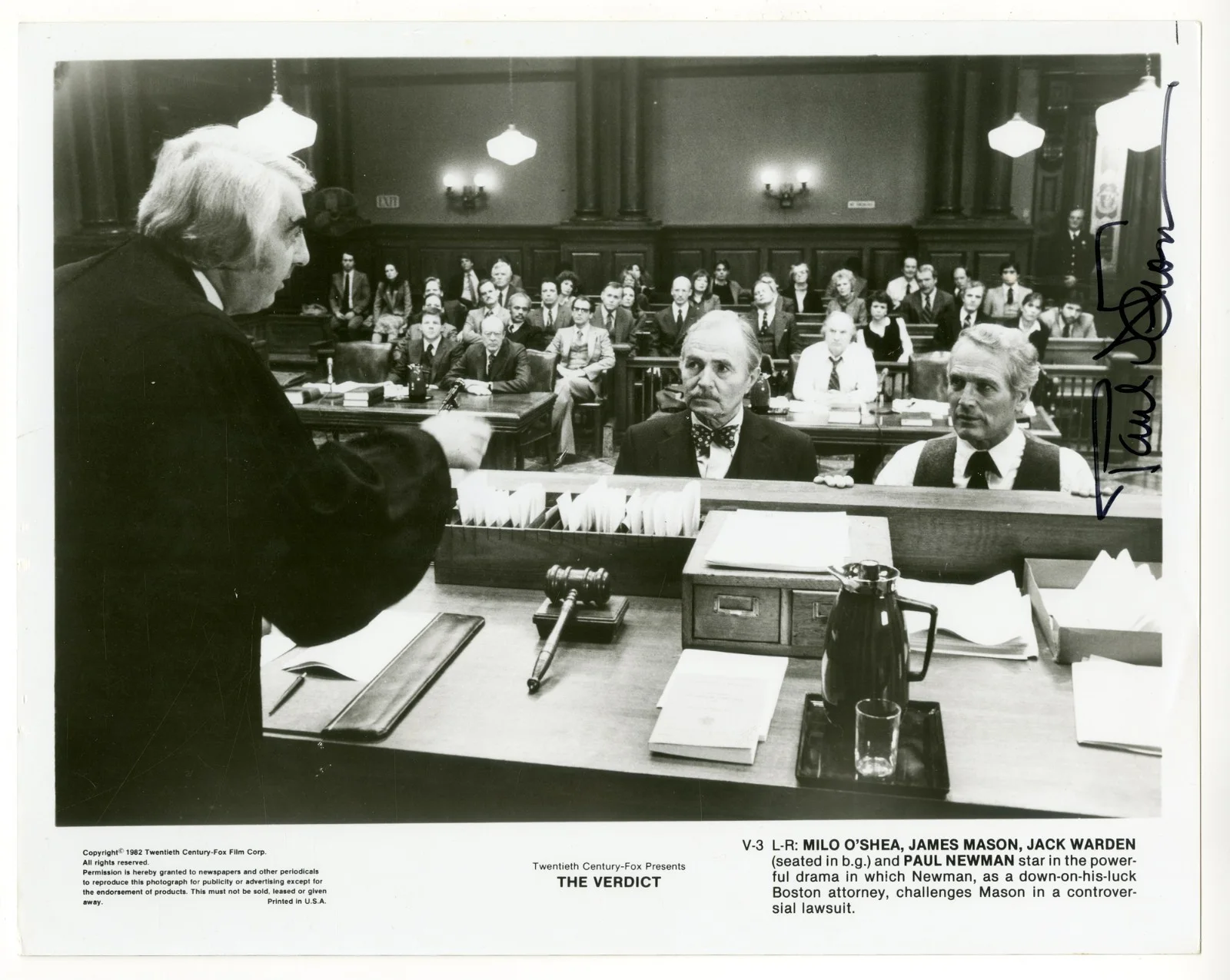 Paul Newman — Paul Newman The Verdict 1982 Signed Vintage Original Photograph