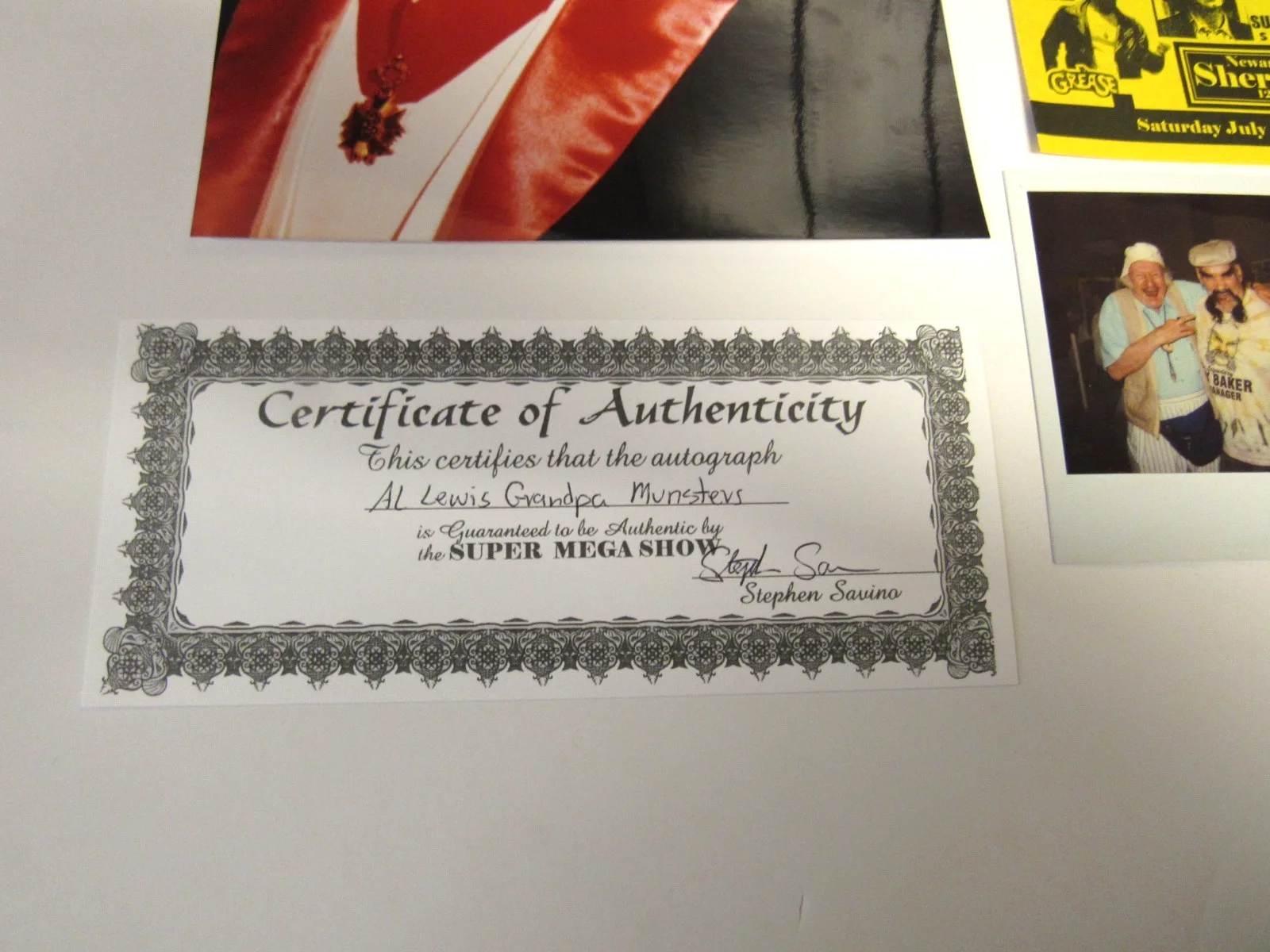Al Lewis — Al Lewis The Munsters Grandpa Signed Autograph 8 x 10 Color Photo with COA, изображение 3