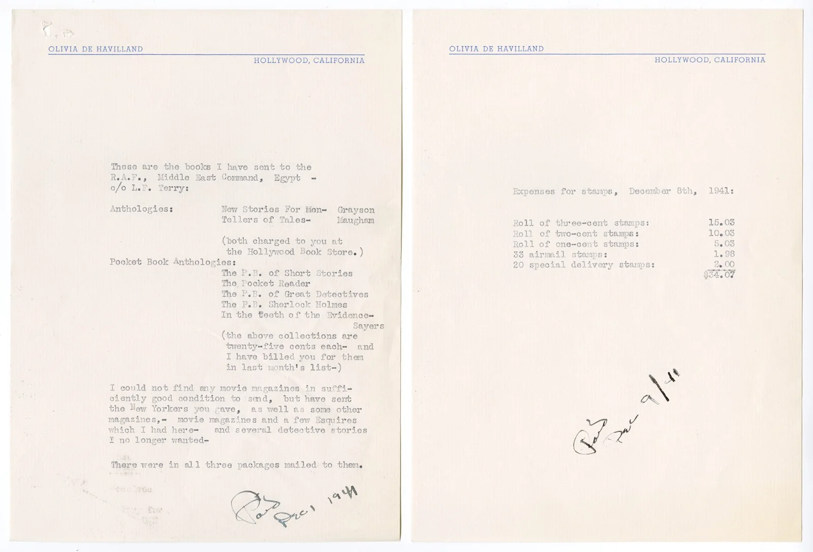 Olivia de Havilland — Olivia de Havilland Signed Check 1940 + Signed Photograph + Statements +, image 5