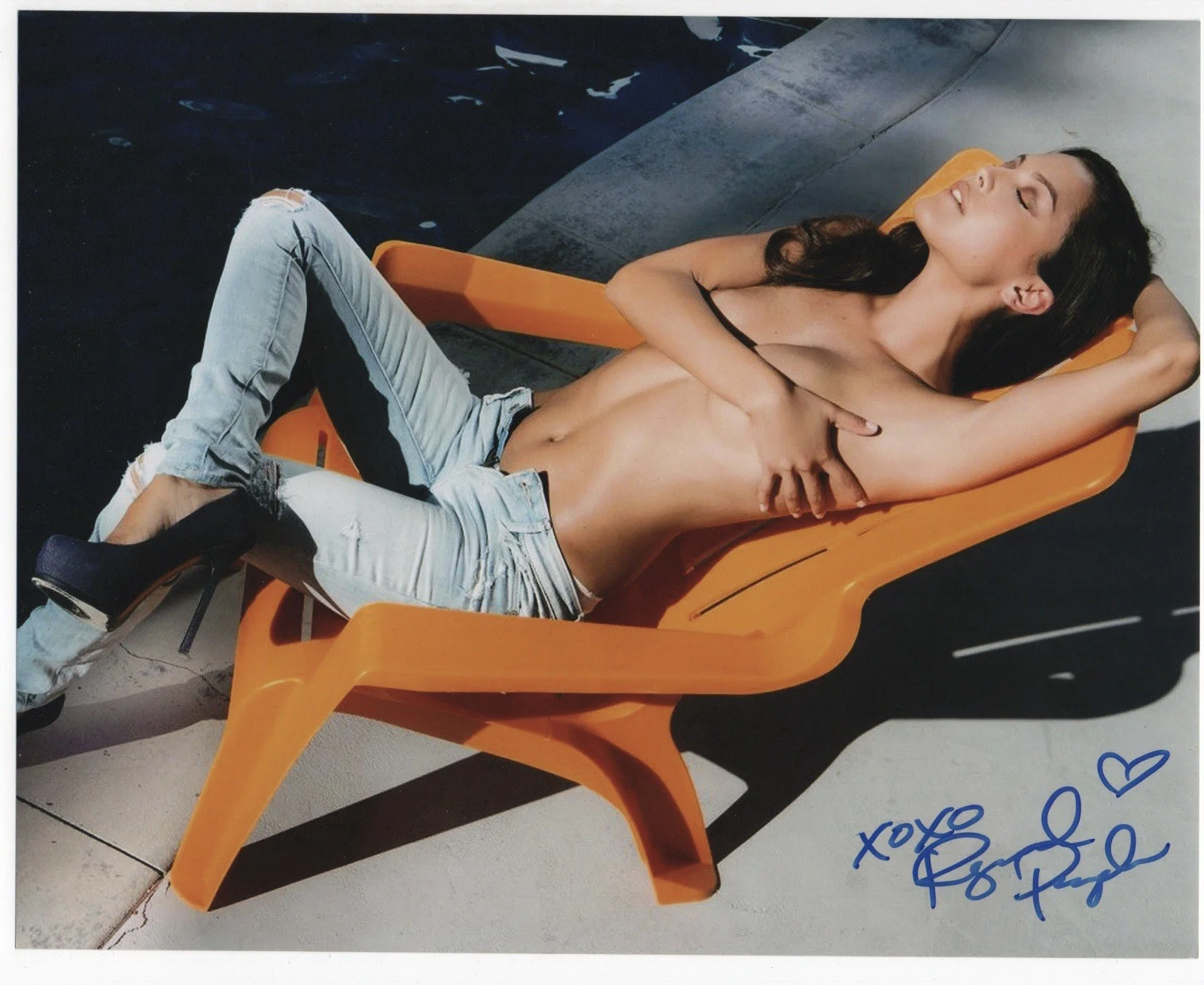 Raquel Pomplun — Raquel Pomplun signed autograph 8x10 Photo No COA Pass BAS PSA JSA Hot Sexy *INR