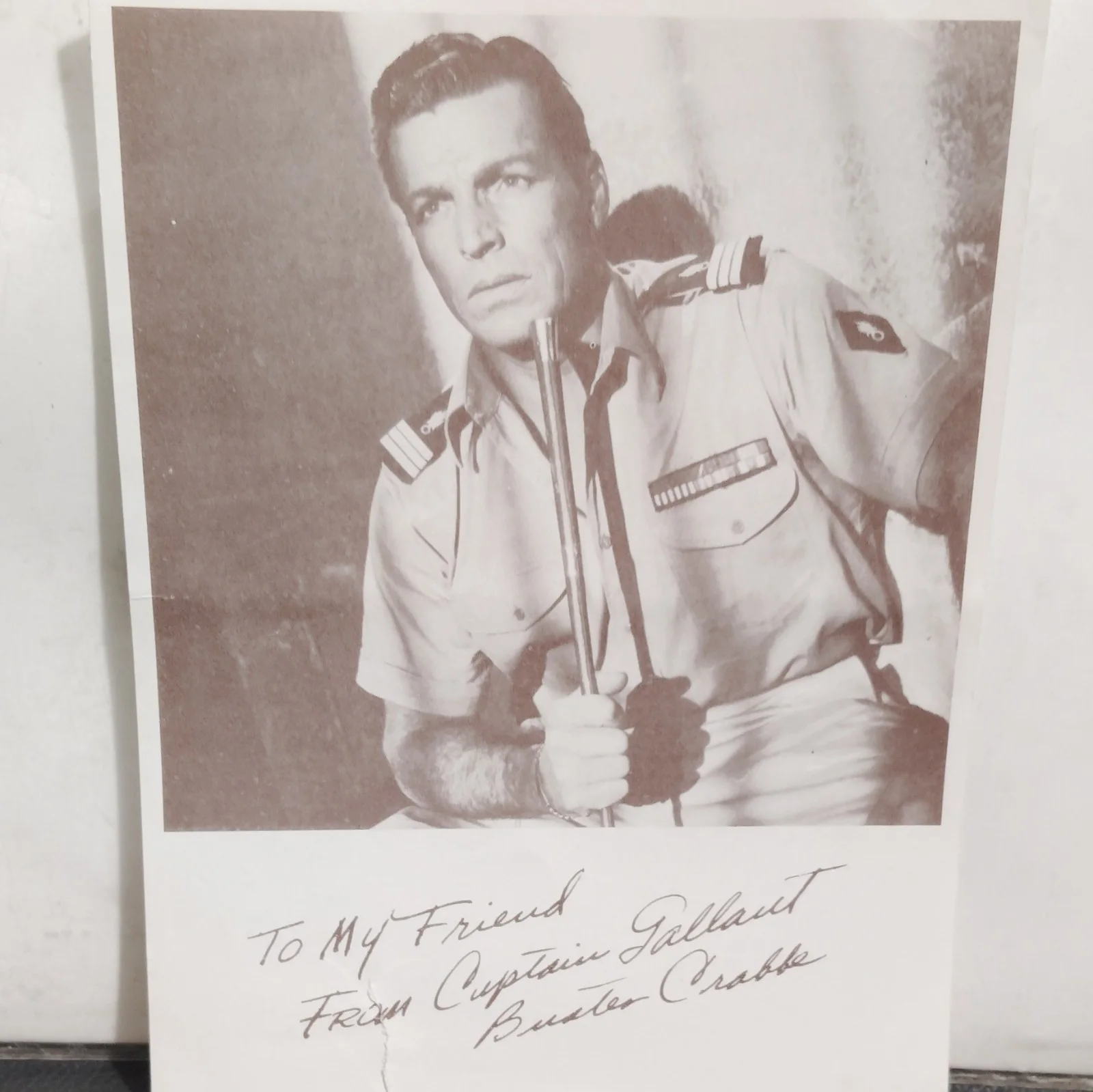 Buster Crabbe — Captain Gallant Original Signed Photograph by Buster Crabbe, image 4