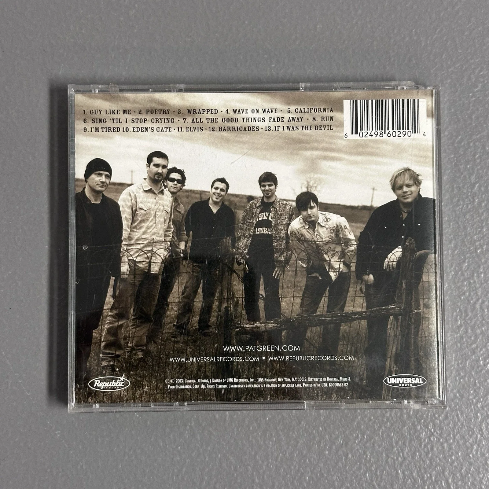 Pat Green Signed CD Insert Texas Songwriter Wave on Wave, image 2