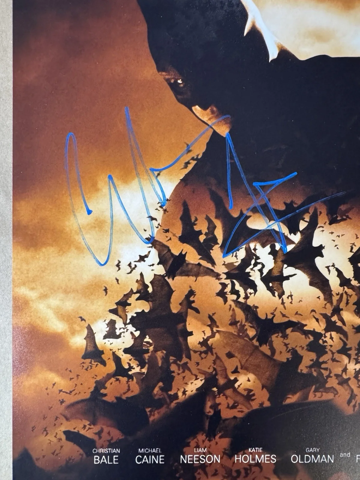 Christian Bale — Signed Christian Bale Autographed Batman Begins 11”x17” Photo Beckett BAS COA, image 3