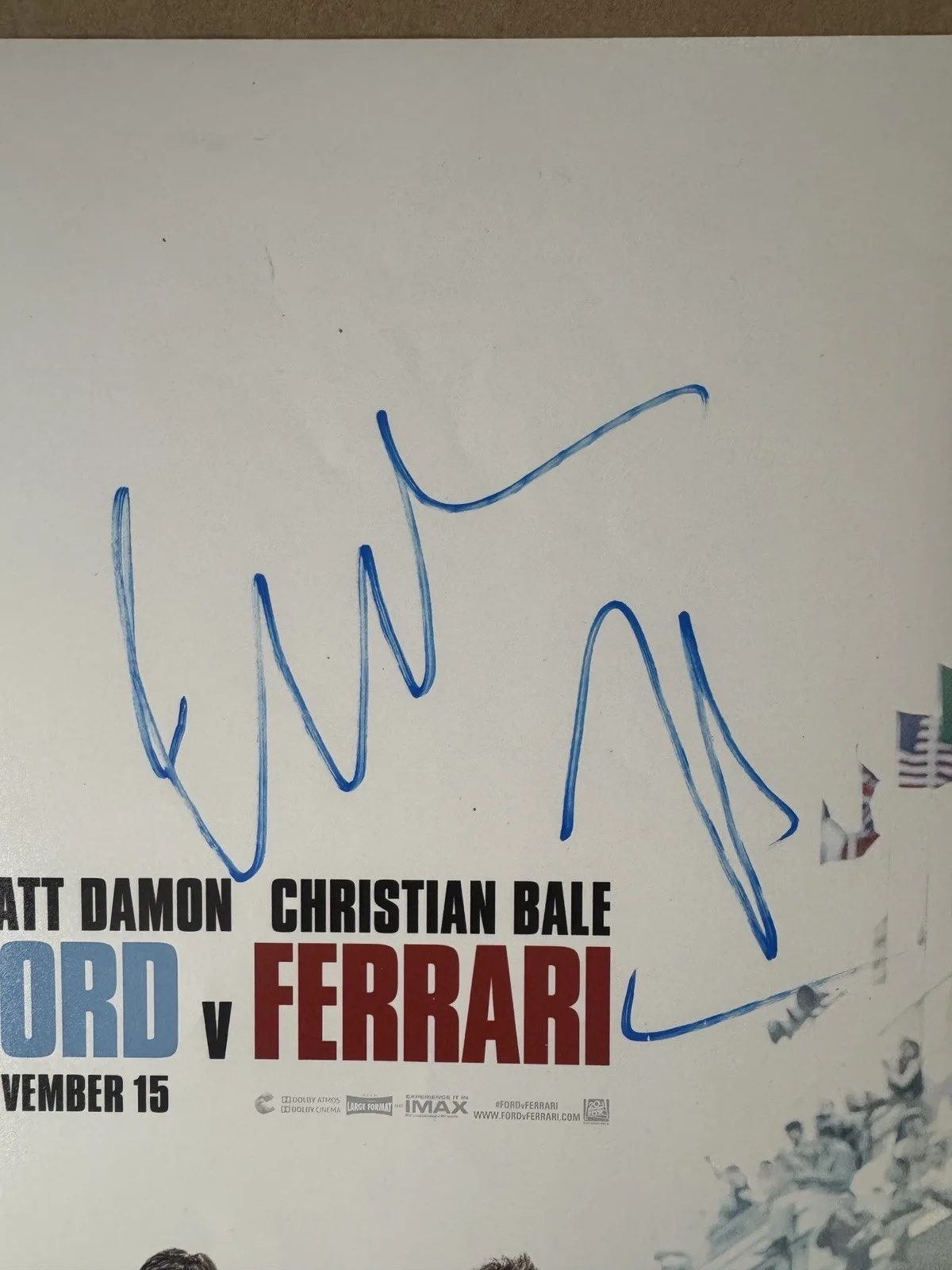 Christian Bale — Signed Christian Bale Autographed Ford Vs Ferrari 11”x17” Photo Beckett BAS COA, image 3