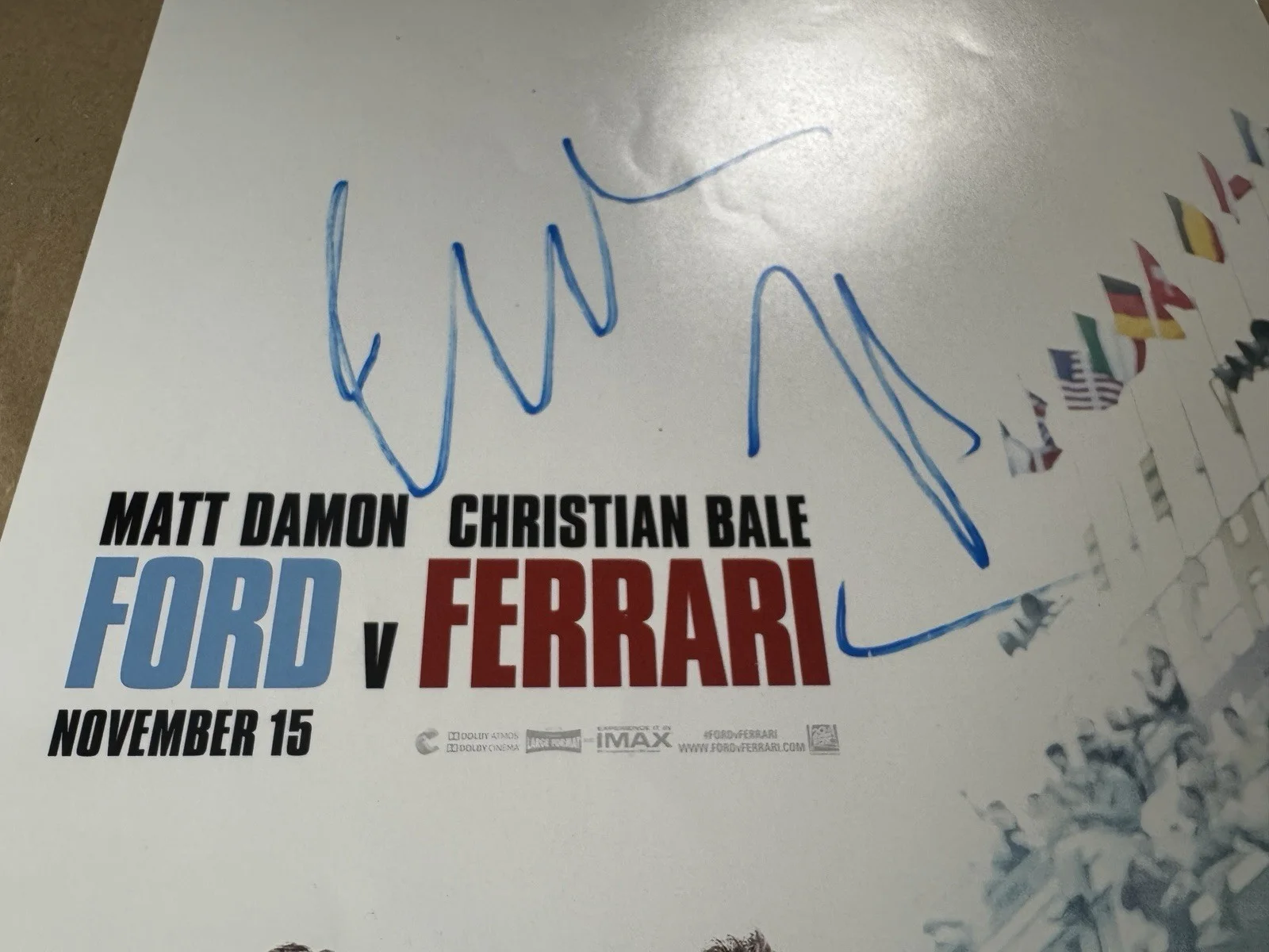 Christian Bale — Signed Christian Bale Autographed Ford Vs Ferrari 11”x17” Photo Beckett BAS COA, image 4