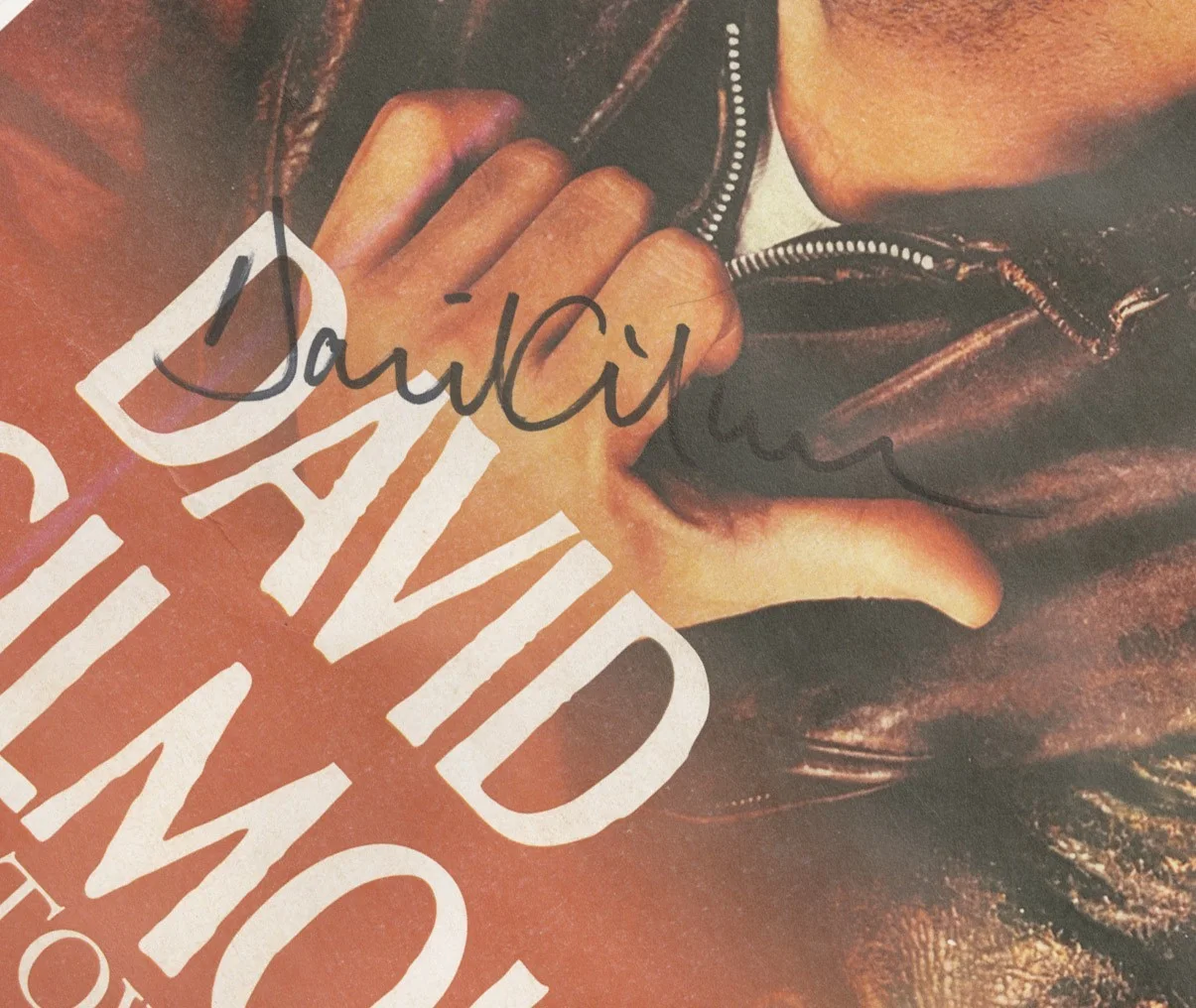 David Gilmour autographed concert poster Pink Floyd, image 2
