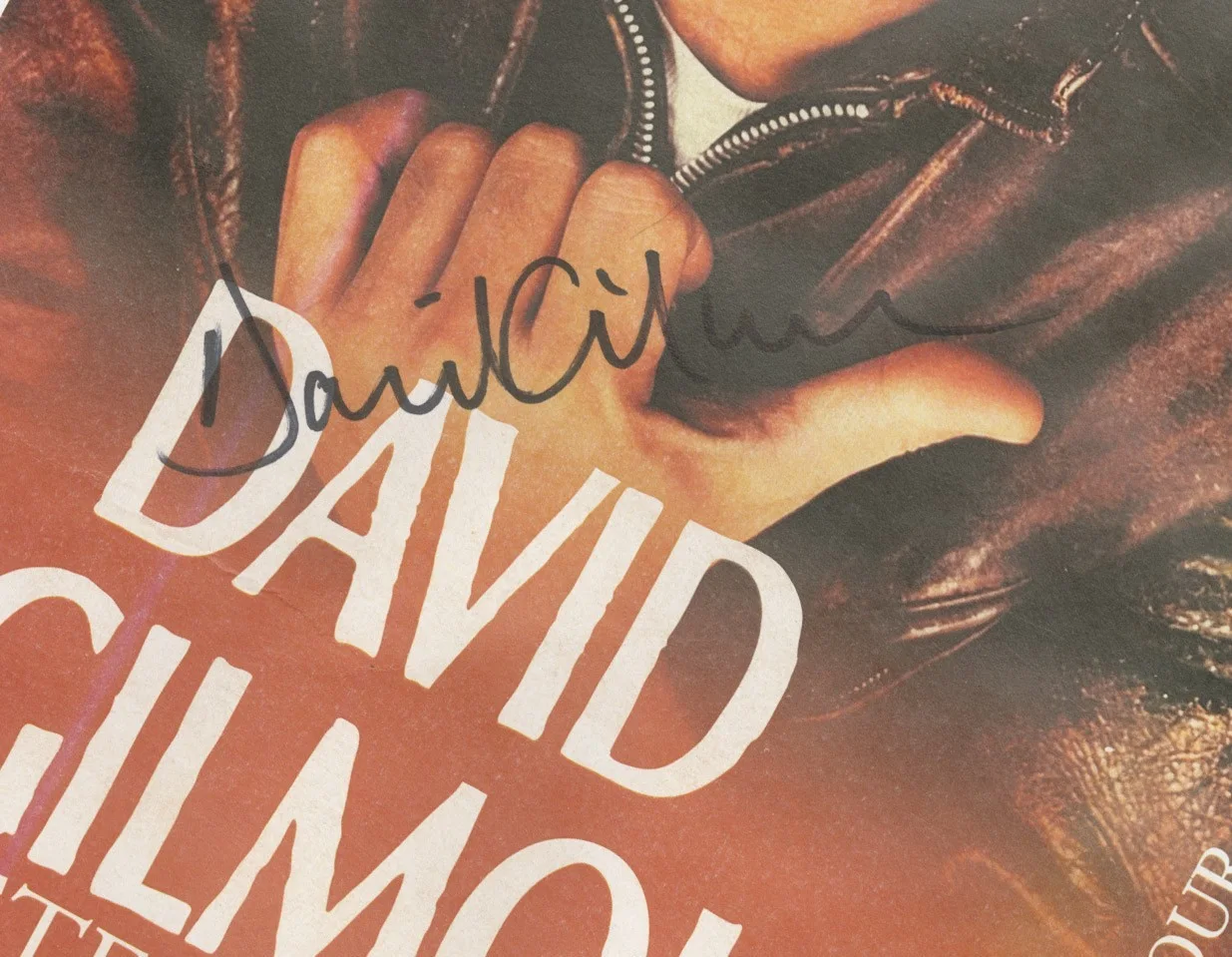 David Gilmour autographed concert poster Pink Floyd, image 3