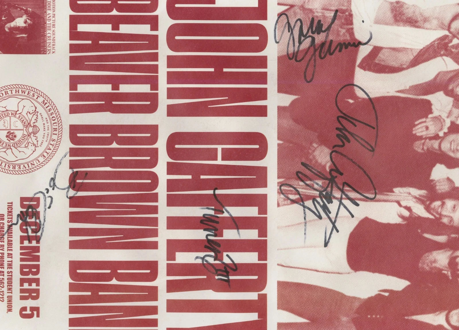 John Cafferty autographed concert poster 'On The Dark Side, Oh Yeah!', image 2