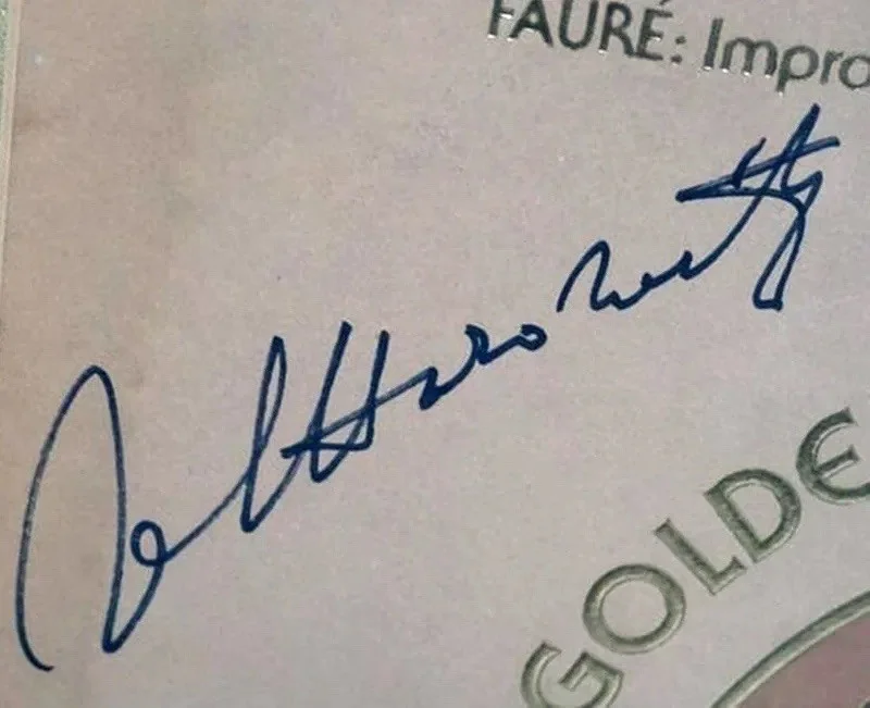 Pianist Vladimir Horowitz & wife Wanda Toscanini autographed album, Golden Jub, изображение 3