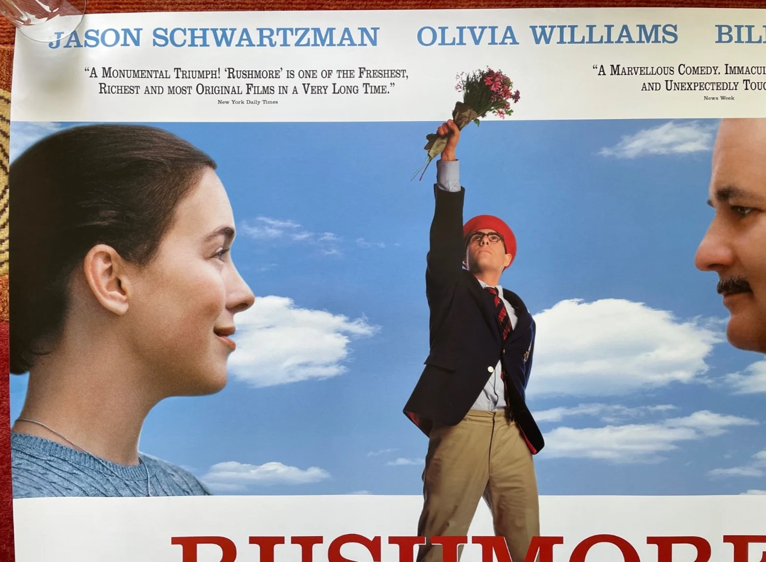 RUSHMORE (1998) Original UK Quad Movie Poster Wes Anderson VERY RARE, изображение 2