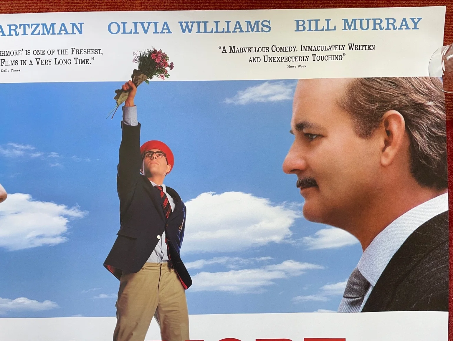 RUSHMORE (1998) Original UK Quad Movie Poster Wes Anderson VERY RARE, изображение 3