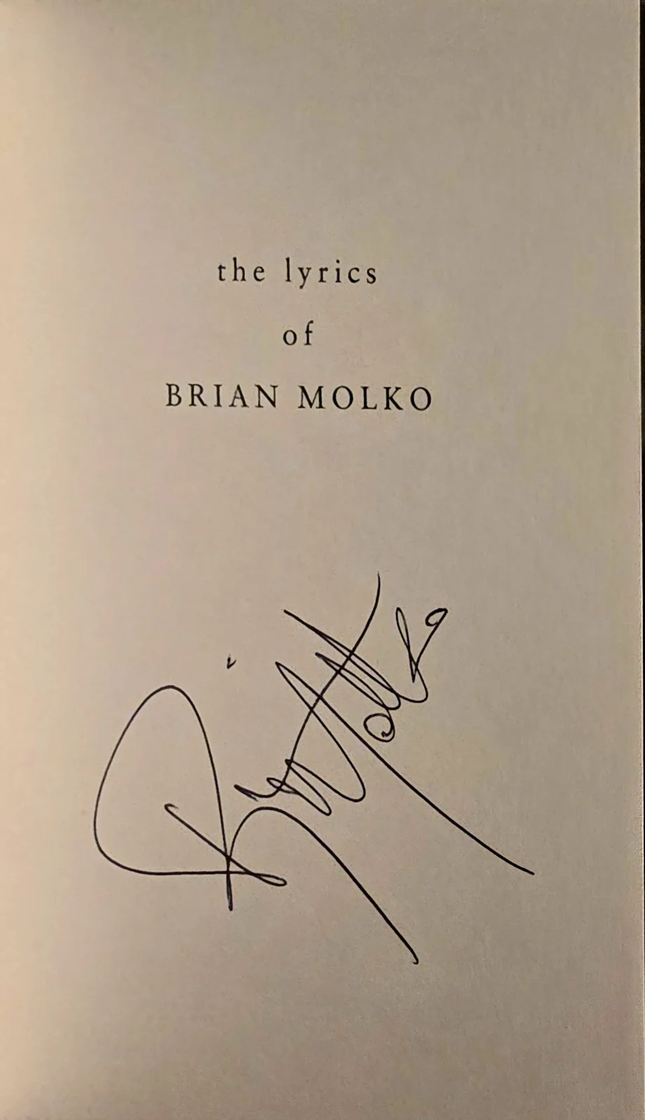BRIAN MOLKO - Selected Book, second Edition - SIGNED - NEW, image 2