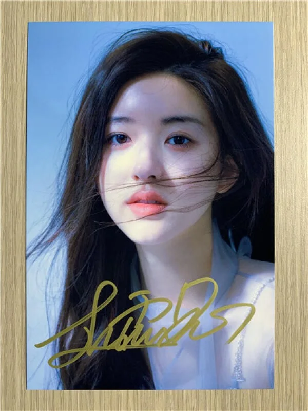 6" 赵露思/Lusi Zhao Hand Signed Autographed Photo Autographs Collection Original, image 2