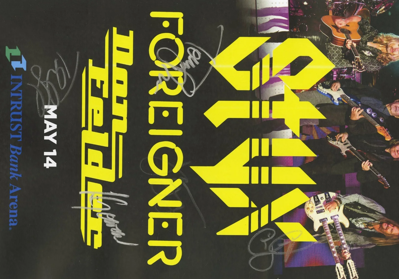 Styx autographed concert poster Ricky Phillips, Todd Sucherman, Tommy Shaw, изображение 2