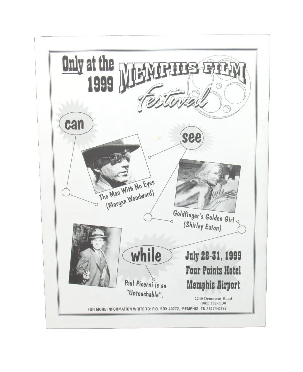 Various — 1998 Memphis Film Festival Booklet Hollywood Casino Mississippi 4 Signatures VG, изображение 3