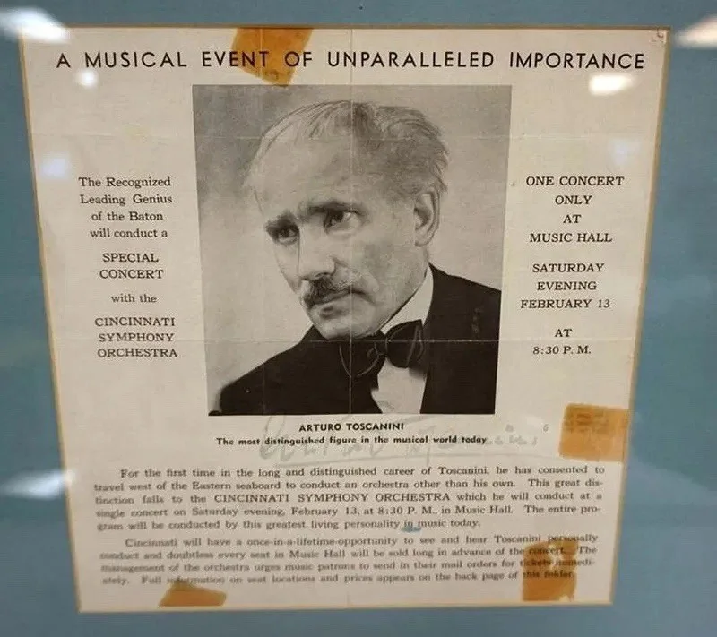 Arturo Toscanini Autograph Flyer for a Concert with the Cincinnati Symphony, image 2