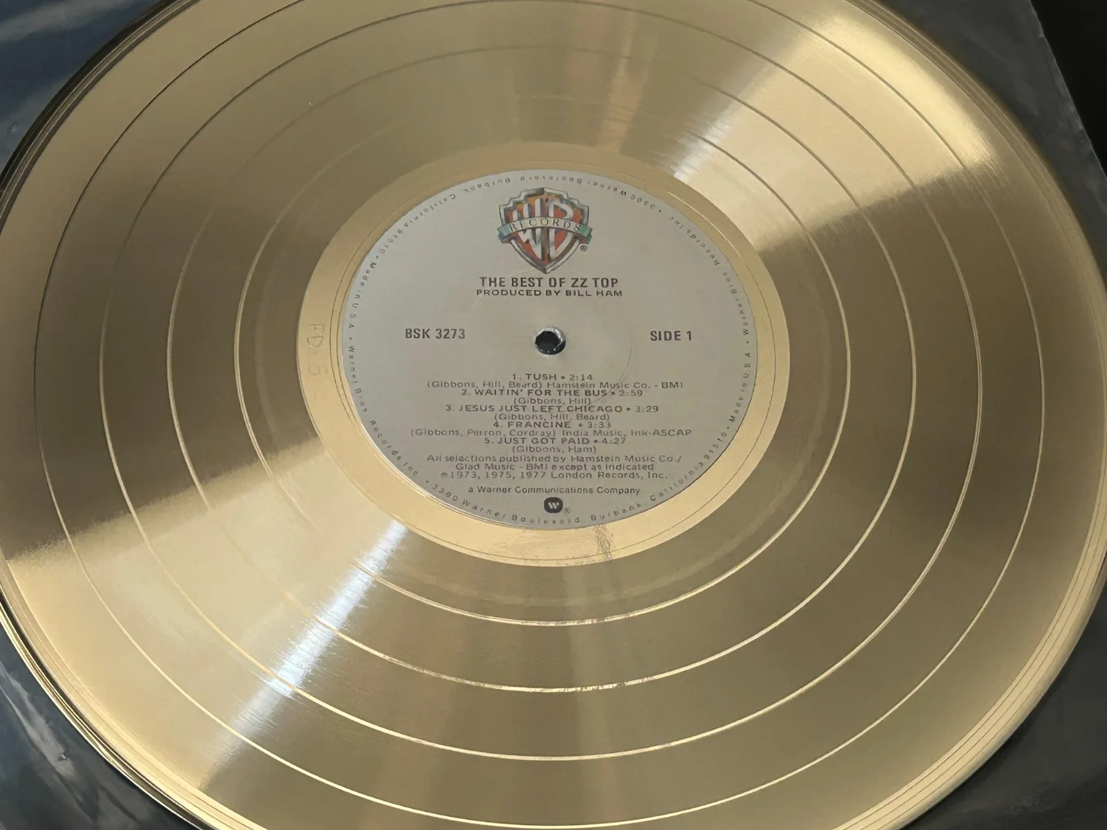 ZZ TOP All 3 original band, SIGNED BEST of ZZ TOP LP/VINYL W/RSG Certificate!, изображение 2