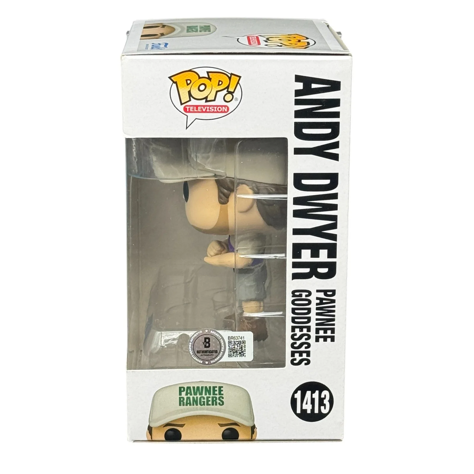 Chris Pratt — Chris Pratt Signed Andy Dwyer Parks & Rec Funko Pop 1413 Autograph Beckett BAS, изображение 2