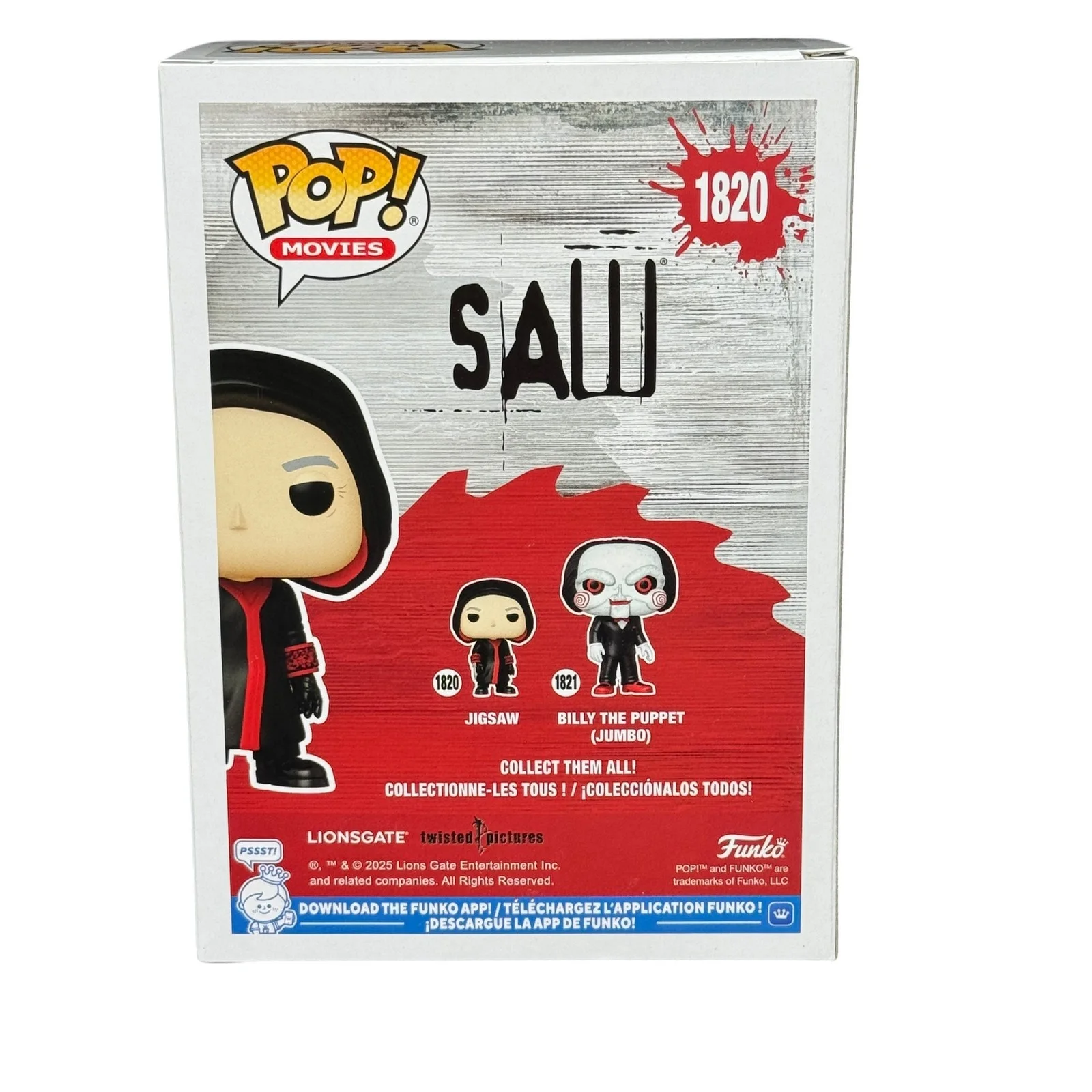 Tobin Bell — Tobin Bell "Jigsaw" Signed Funko Pop! 1820 - SAW Autograph Beckett Witnessed, изображение 3