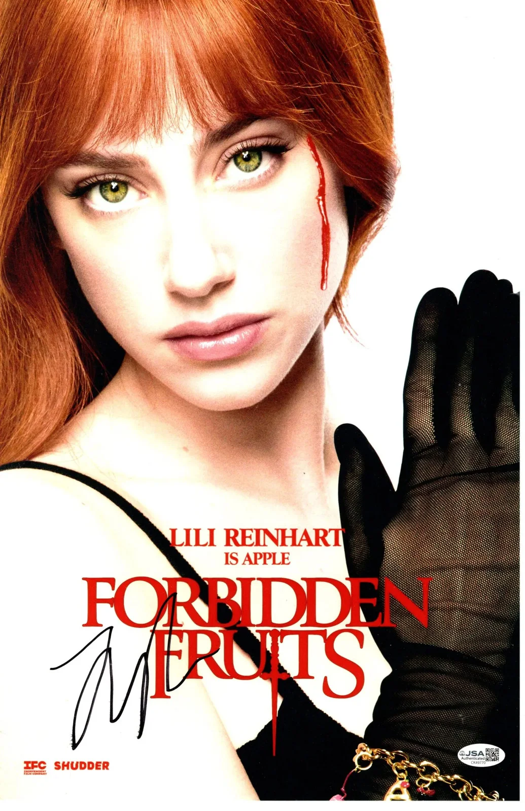Lili Reinhart — Lili Reinhart signed 11x17 Poster Apple - Forbidden Fruits JSA Authentication