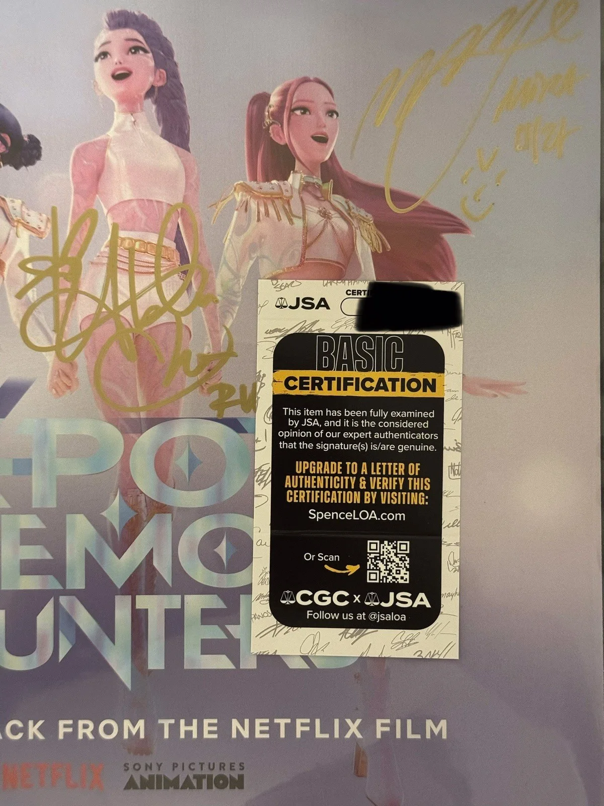 KPop Demon Hunters signed Vinyl LP Arden Cho Ji-young Yoo May Hong Autograph COA, image 4
