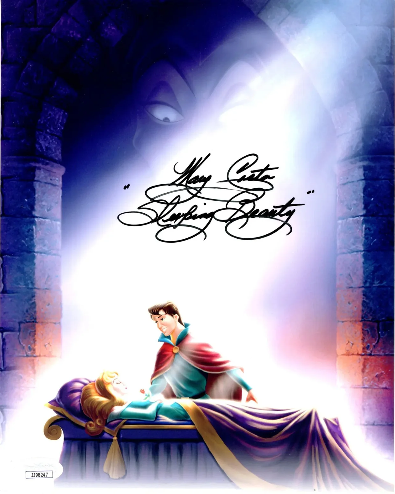 Mary Costa — Mary Costa signed 8x10 Metallic Photo Princess Aurora Sleeping Beauty JSA