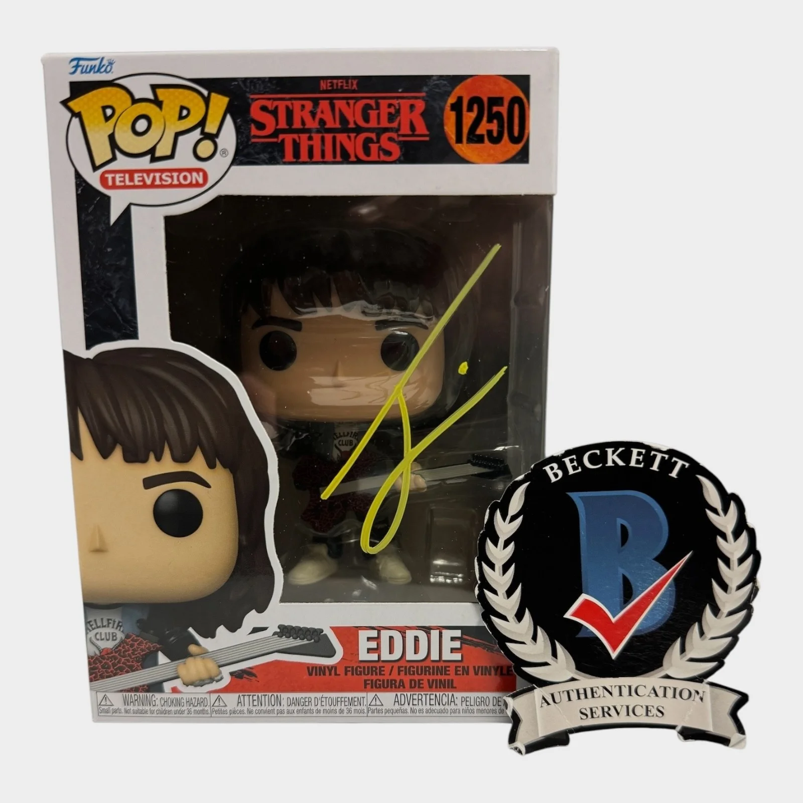 Joseph Quinn — Joseph Quinn Signed Autograph Stranger Things Funko Pop 1250 Beckett BAS Eddie