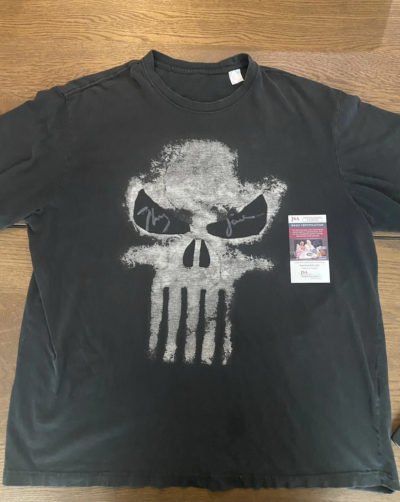 Thomas Jane — Thomas Jane Signed Vintage Punisher Shirt XXL 2004 Jsa Certified