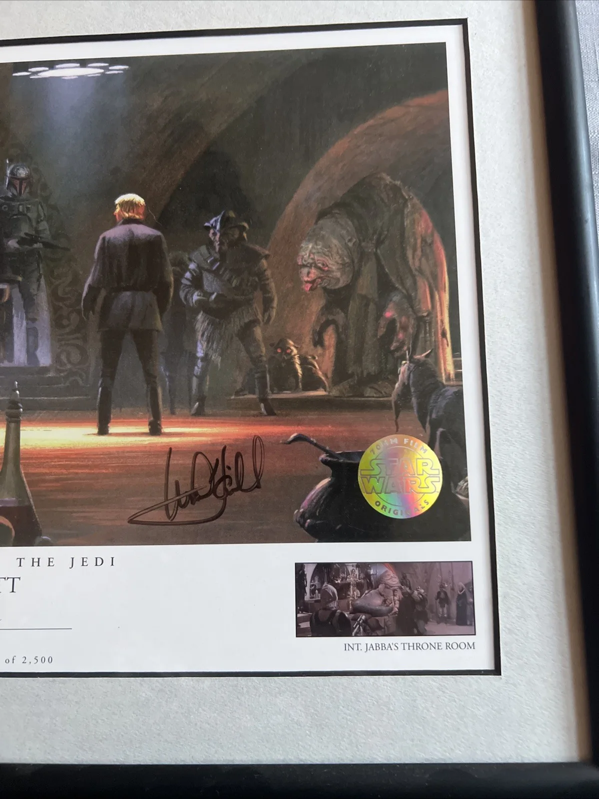 ROTJ Jabba The Hutt Signed Mark Hamill Ralph McQuarrie Lithograph w/ COA, изображение 2