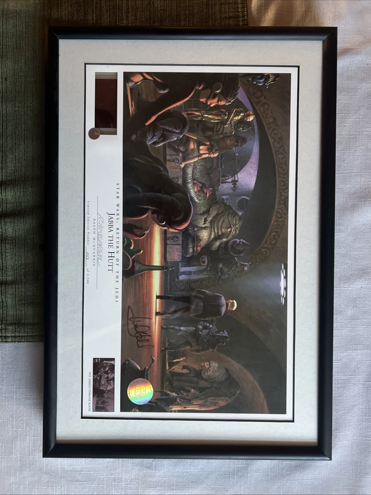 ROTJ Jabba The Hutt Signed Mark Hamill Ralph McQuarrie Lithograph w/ COA, изображение 5