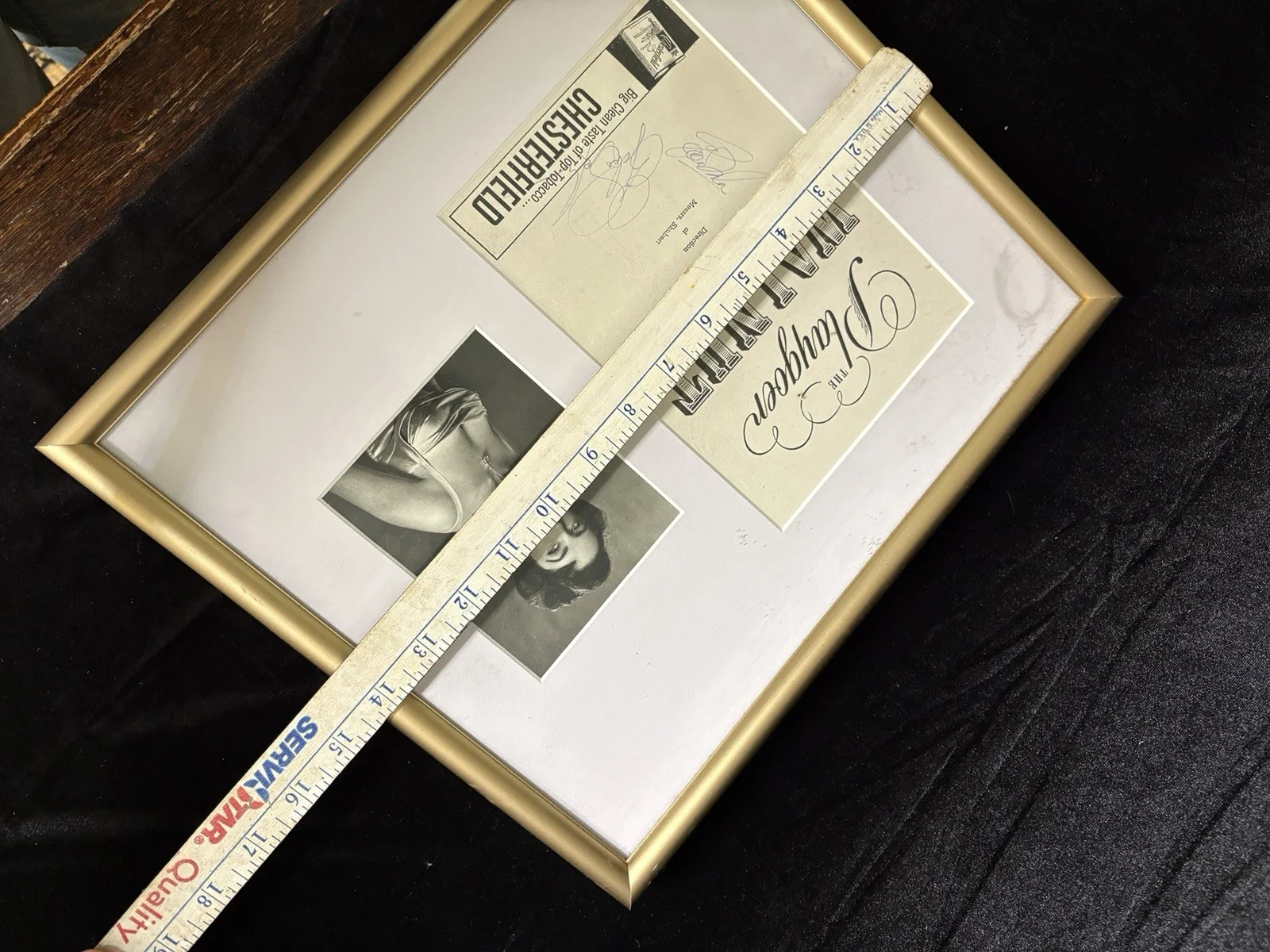 Elizabeth Taylor Signed Vintage Walnut Theatre Playbill & Photo Framed Display, image 4