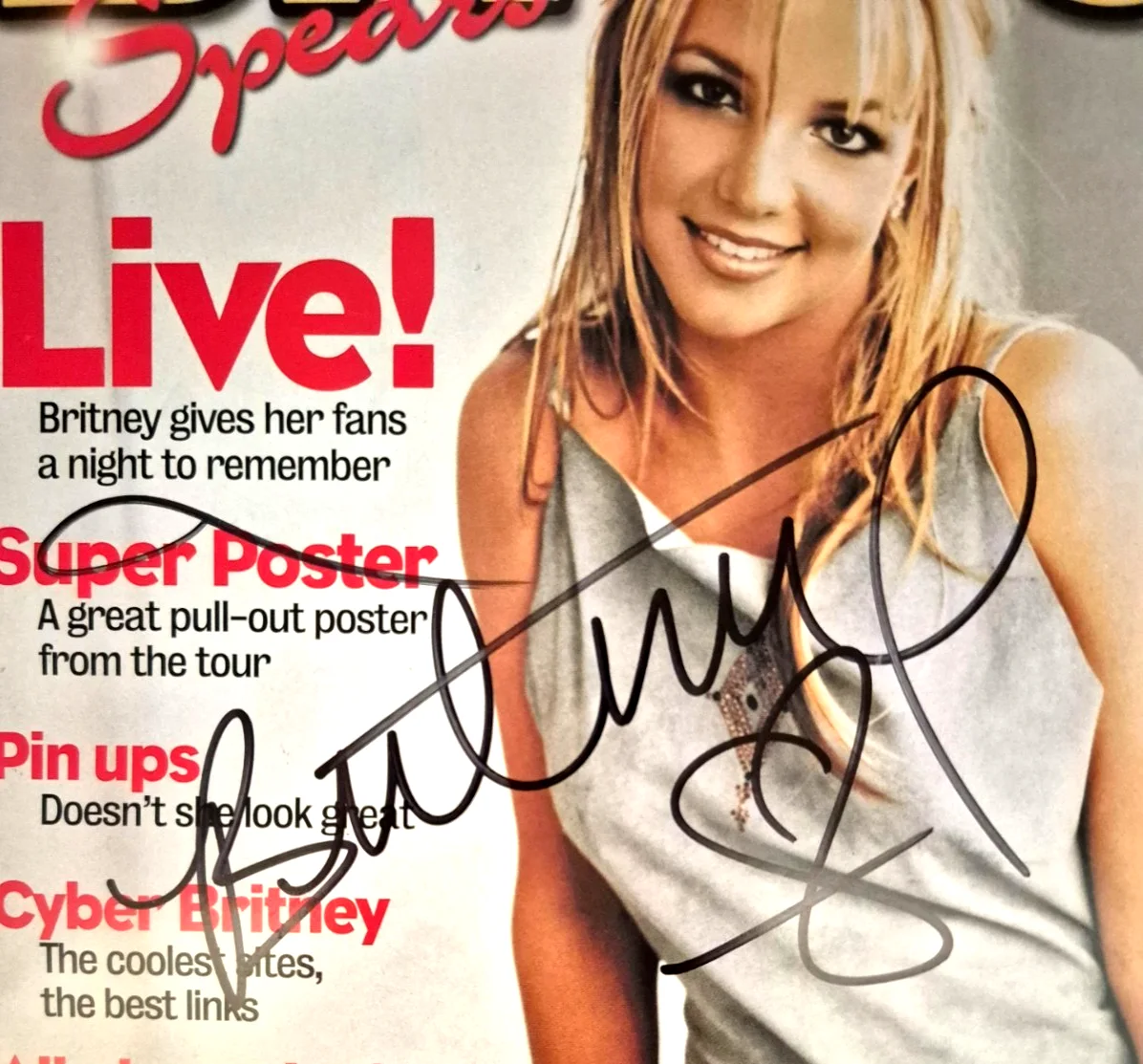 BRITNEY SPEARS SIGNED AUTOGRAPHED FAN MAGAZINE RARE FULL EARLY AUTO JSA COA, изображение 3